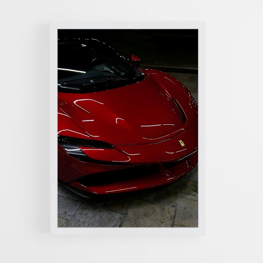 Poster Ferrari Rouge Éclatante – affiche Lamborghini (vue 3)